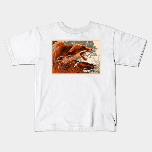 FOXY Kids T-Shirt by Pilgrim Artistry
